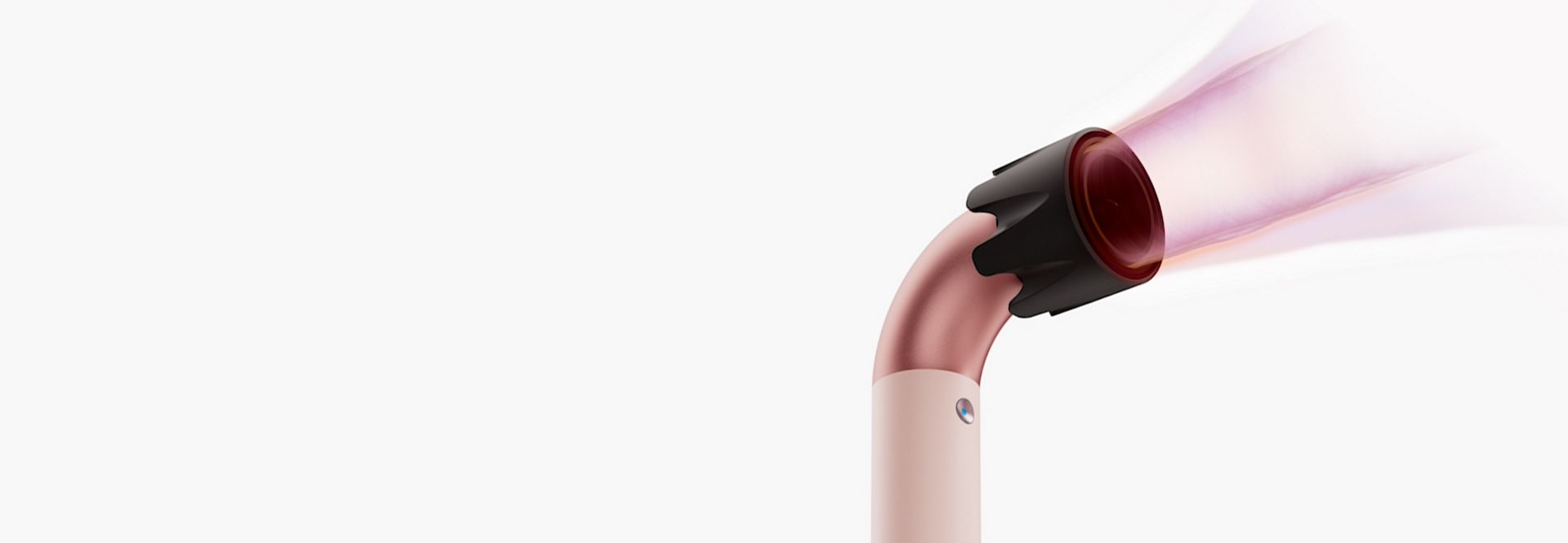 يولد مجفف الشعر Dyson Supersonic r المزود بملحق الهواء القوي تدفقًا قويًا للهواء.