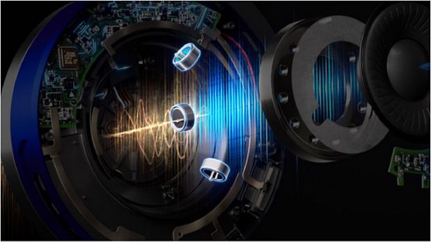 مشهد تفصيلي يعرض ميكروفونات إلغاء الضجيج.