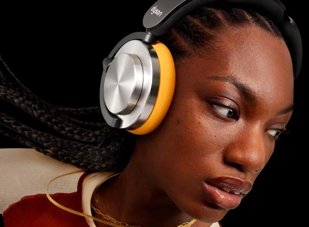 Two Dyson OnTrac cushions in khaki and dark iron.