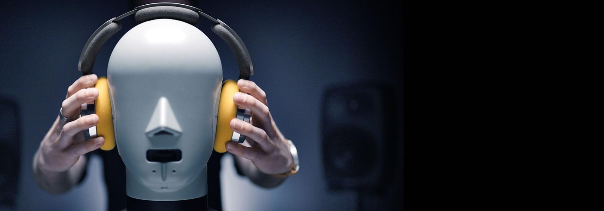 يتم اختبار سماعات Dyson OnTrac اللاسلكية من حيث الراحة والتصميم العملي في مختبر دايسون.