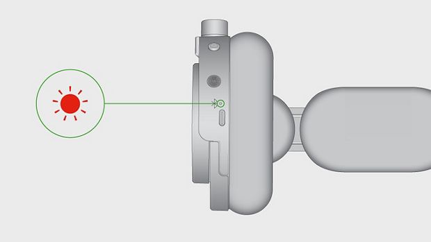 A drawing demonstrating how the Dyson OnTrac LED operates when you must seek Dyson support.
