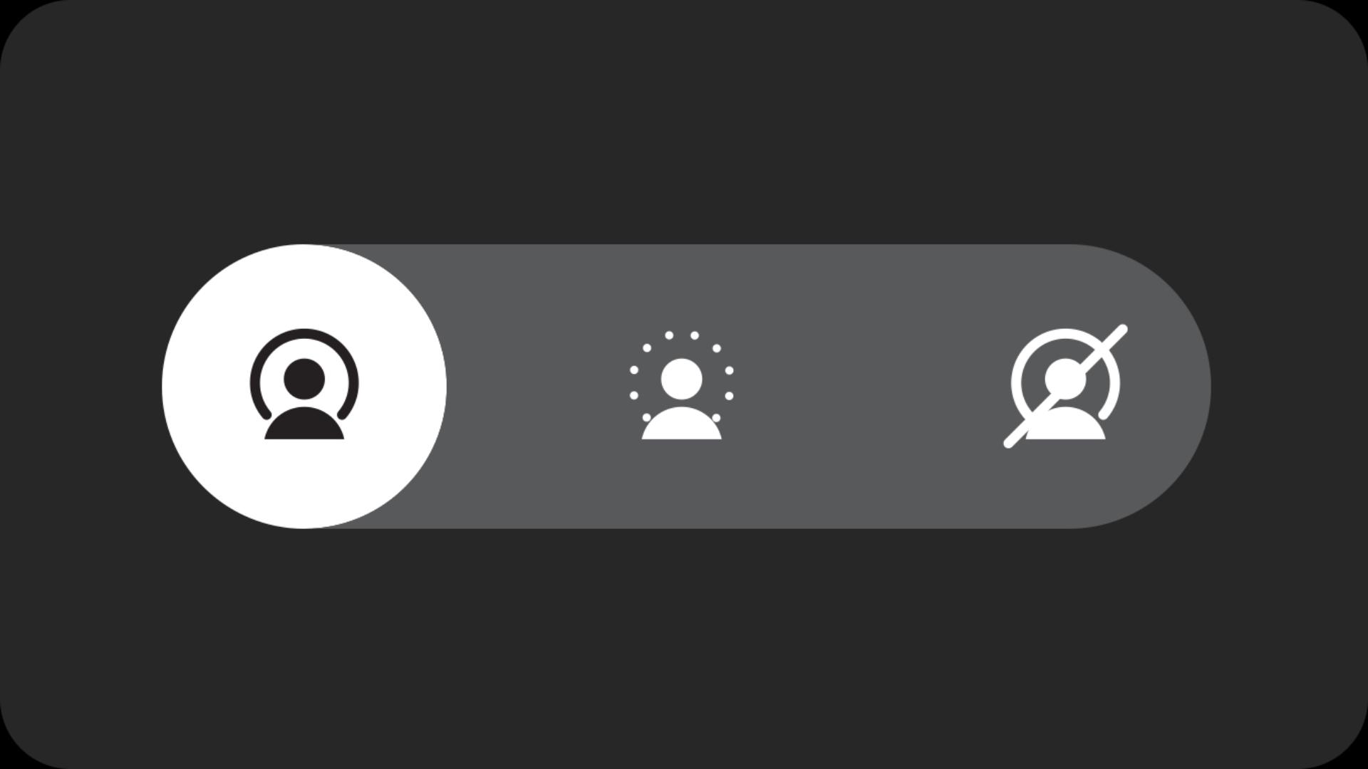 The Noise cancellation settings menu, for the Dyson OnTrac headphones, in the MyDyson app.