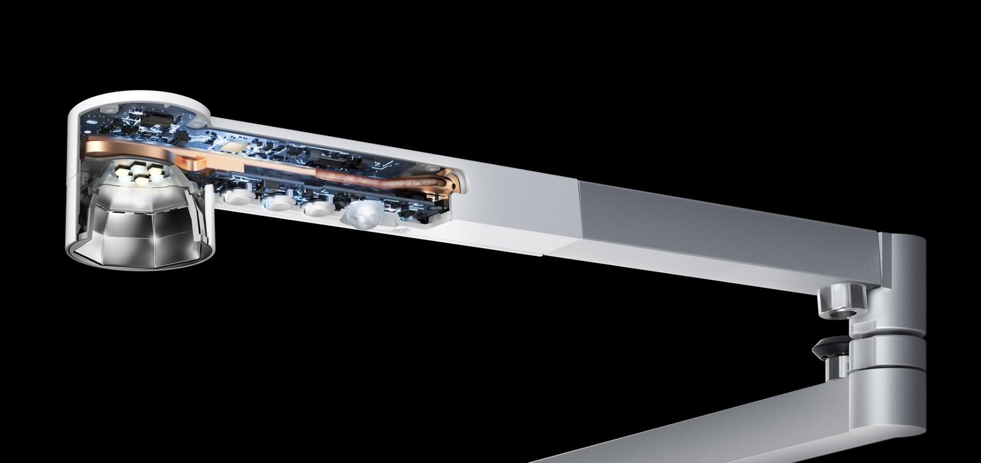 صورة مُقرَّبة للتكنولوجيا المُستخدَمة داخل الرأس الضوئي