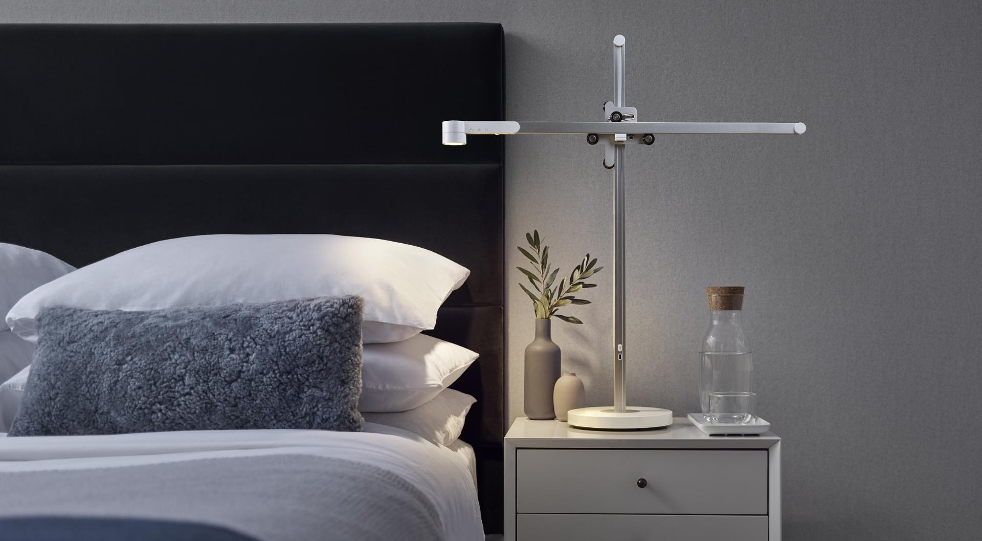 Dyson Lightcycle task light on a bedside table