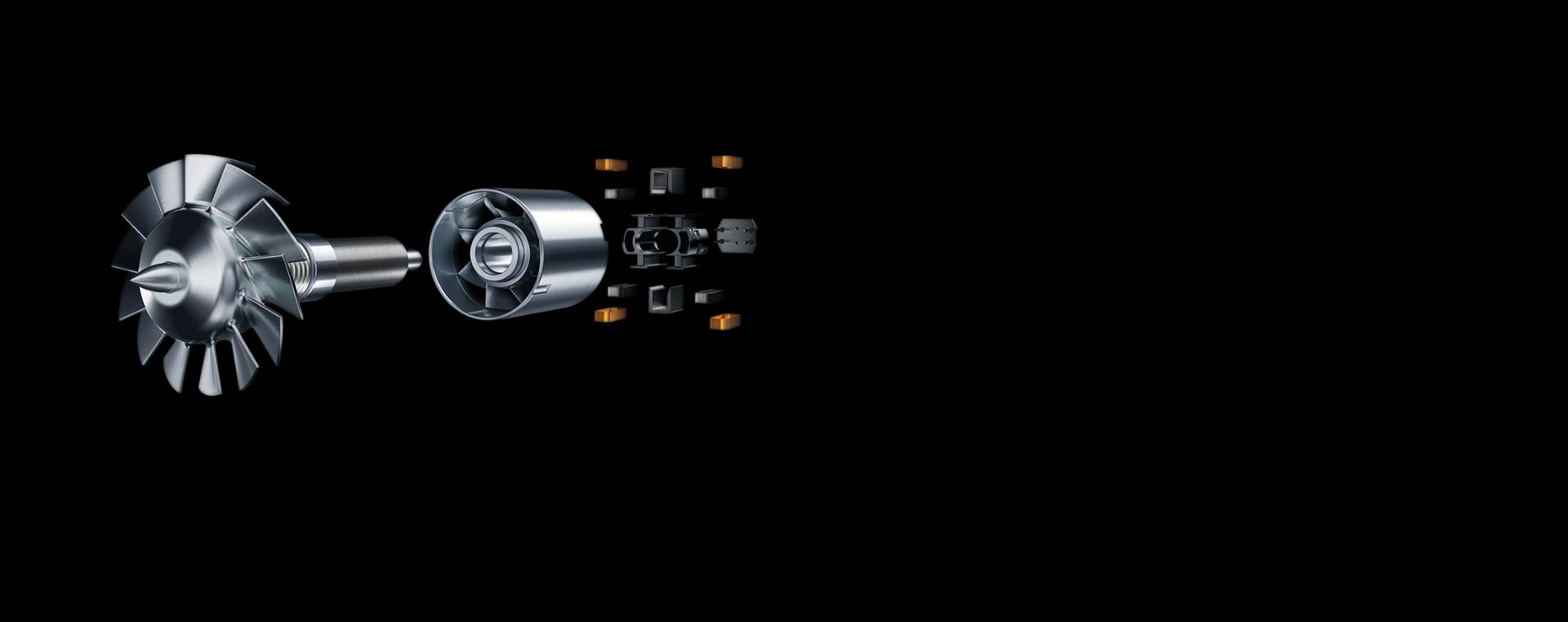 Close-up image of Dyson digital motor V9