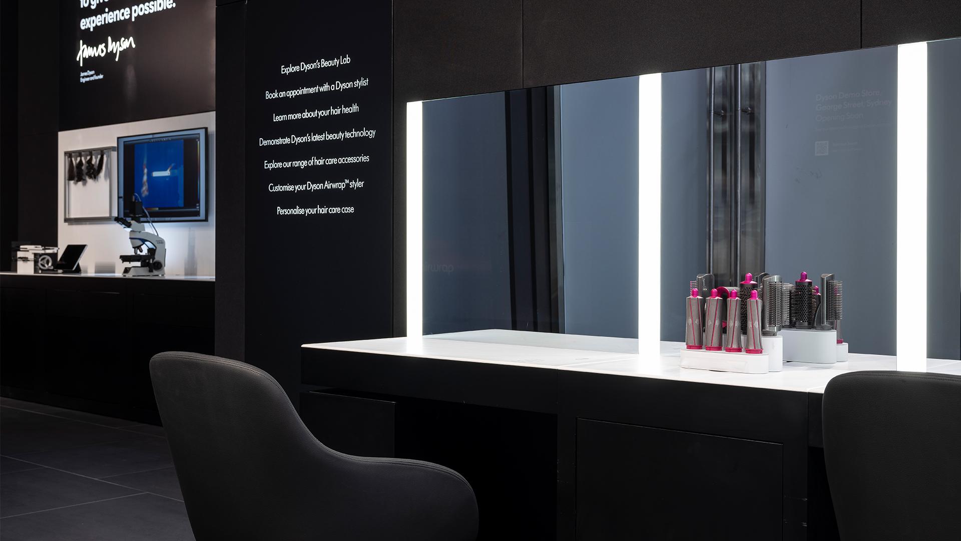 Interior of a Dyson Demo Store