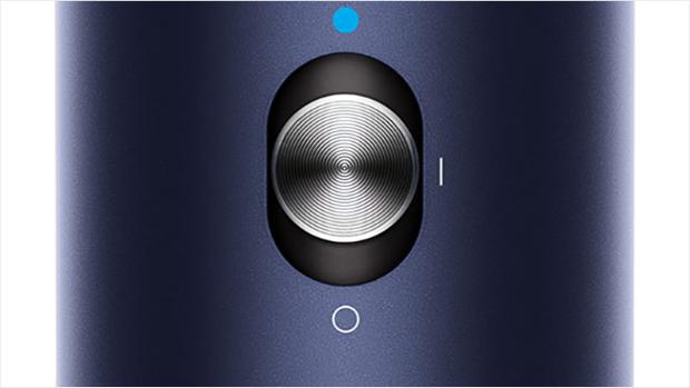 Close-up of cold shot button on Dyson Airwrap