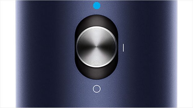 Close-up of cold shot button on Dyson Airwrap