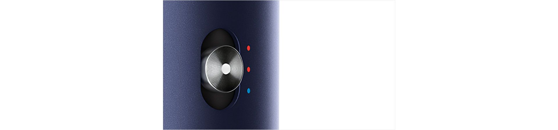 Close-up of heat control button on Dyson Airwrap