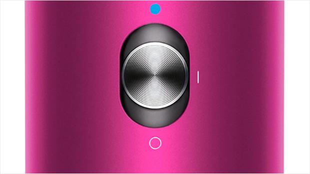 Close-up of cold shot button on Dyson Airwrap