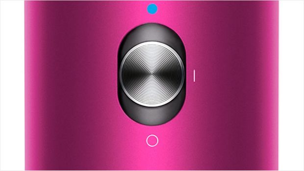 Close-up of cold shot button on Dyson Airwrap