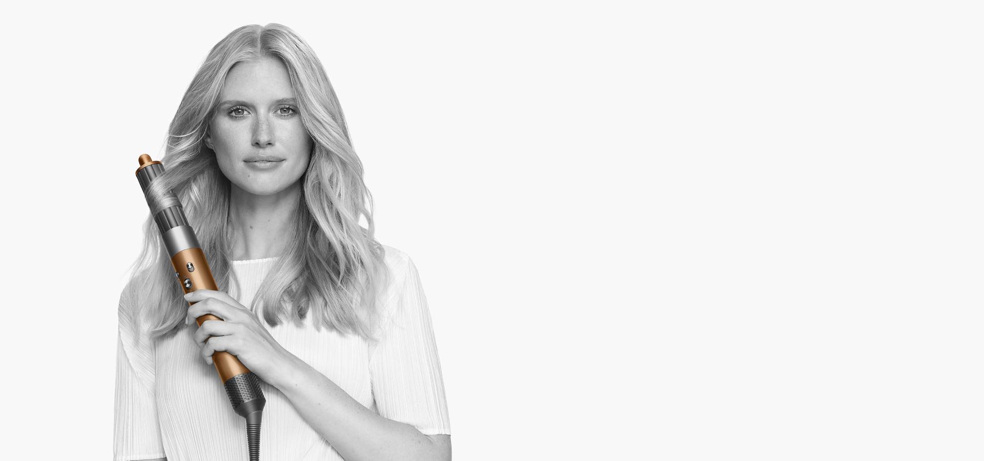 Model wearing a wavy bob style