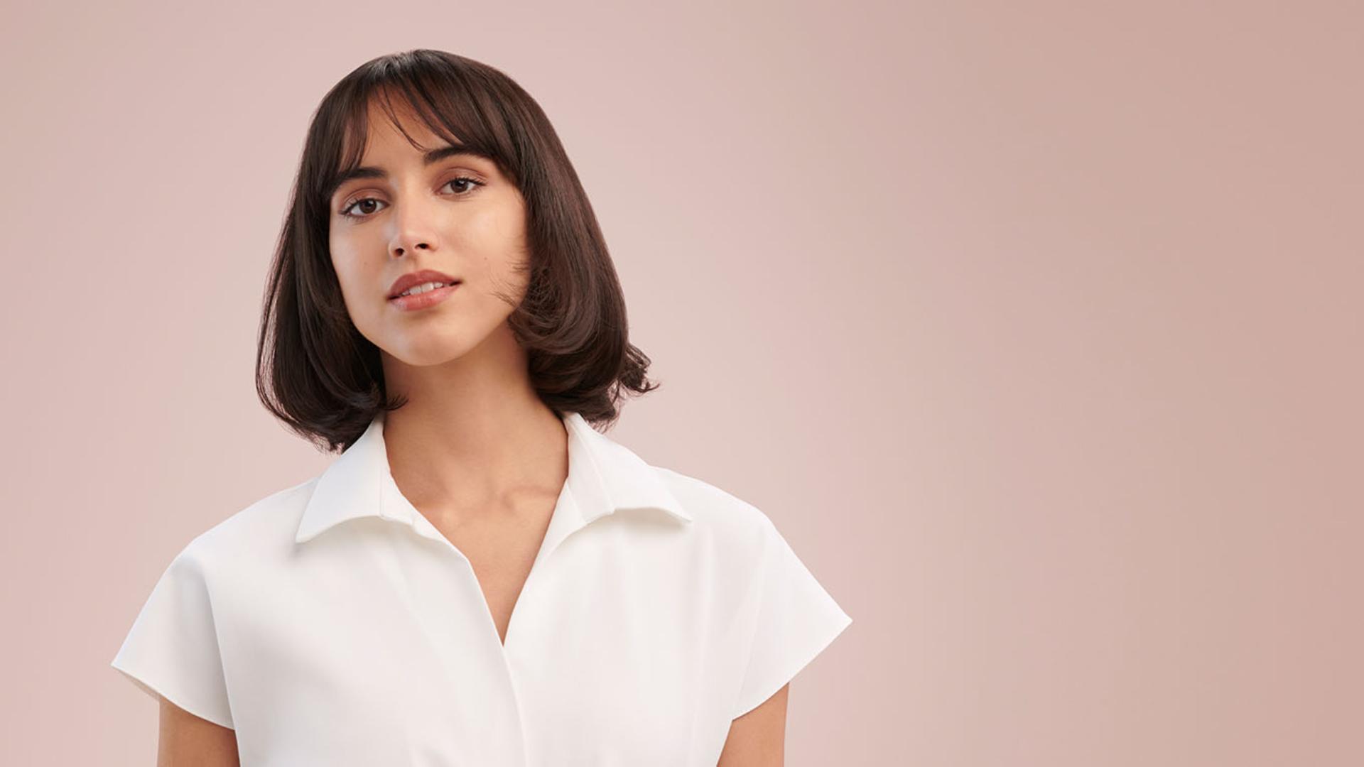 Fransız bob stiline sahip model