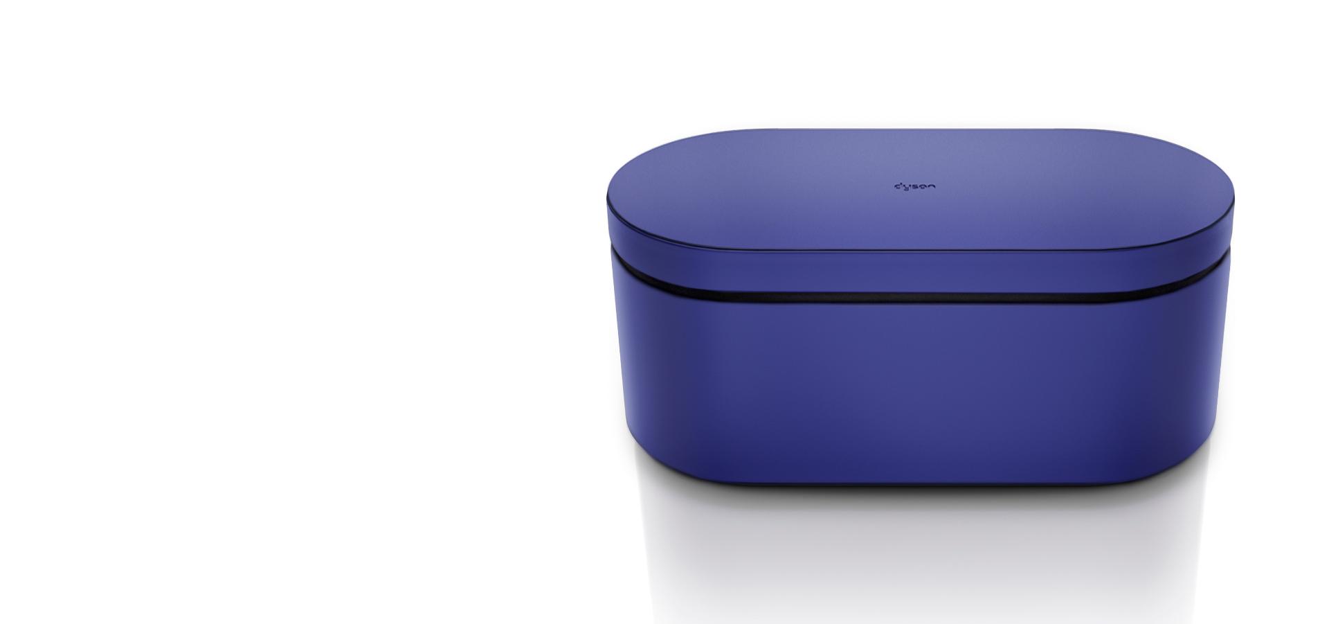 A closed Dyson Airwrap presentation case.