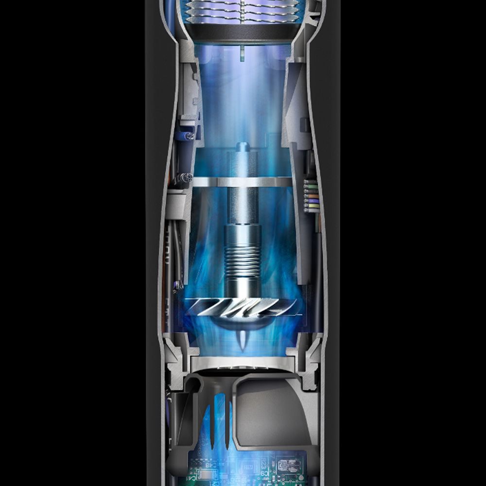 A cutaway graphic of the technology within the Dyson Airwrap.