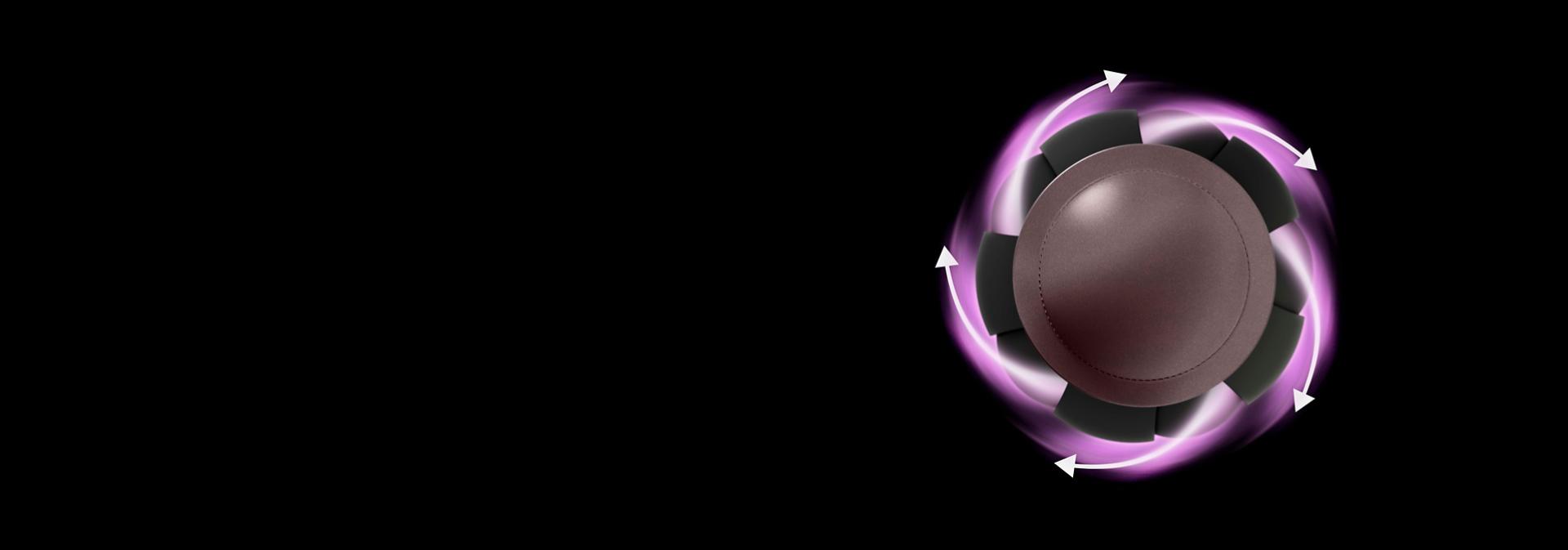 Pink graphics show the Coanda airflow around the Conical Airwrap barrel.