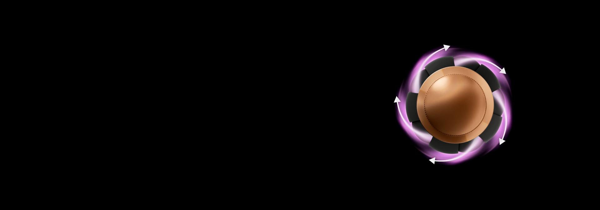 Grafica roz arată fluxul de aer Coandă în jurul ondulatorului conic Airwrap.