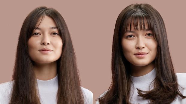 นางแบบผมสีเข้มที่จัดแต่งทรงด้วยเครื่องเป่าผม Dyson Supersonic r