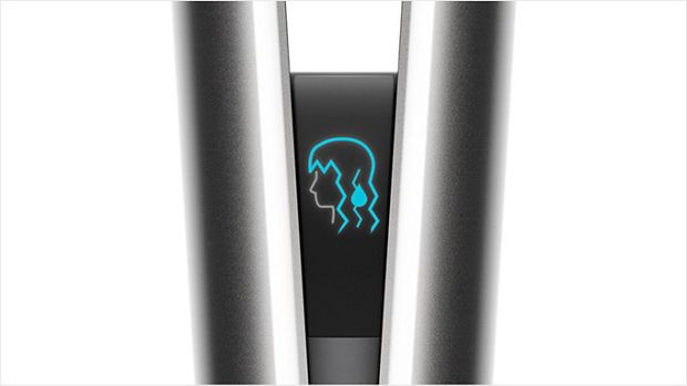 Dyson Airstrait LCD ekrāna ar animācijām tuvskats.