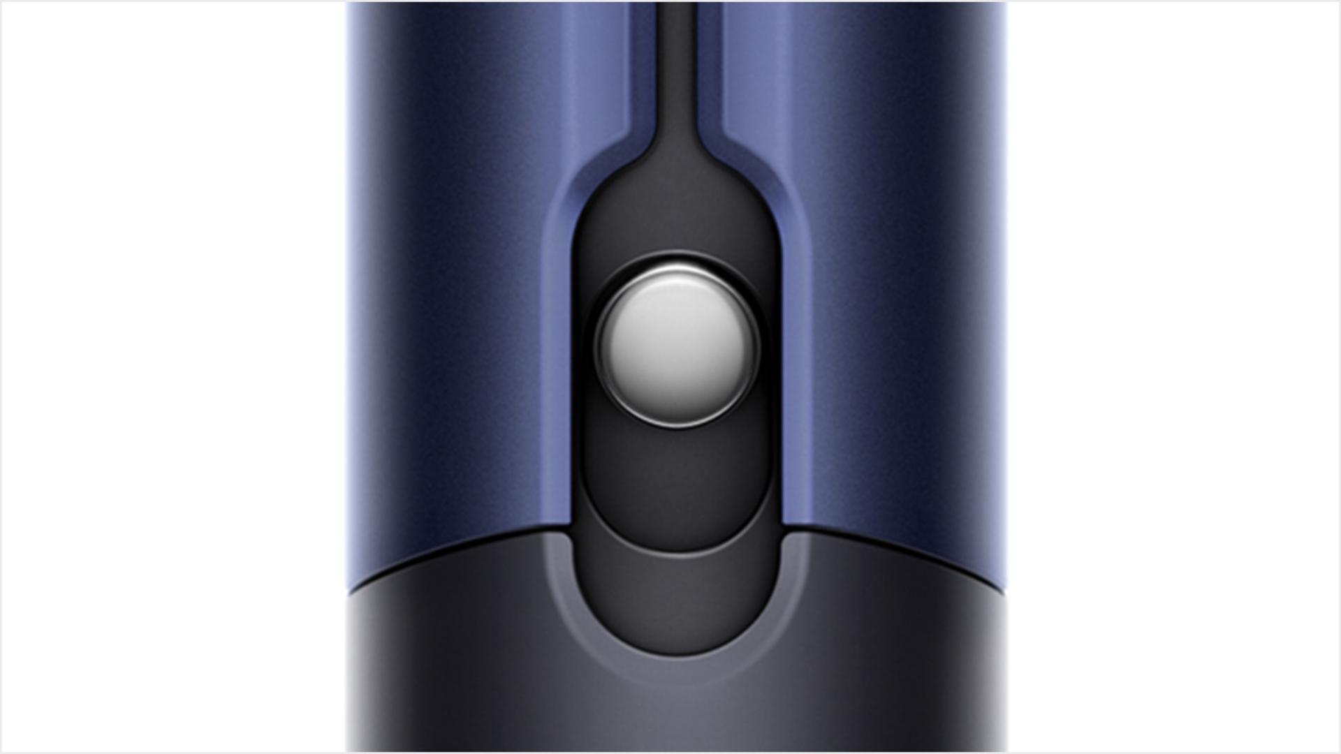 Close-up of the Dyson Airstrait lock feature.