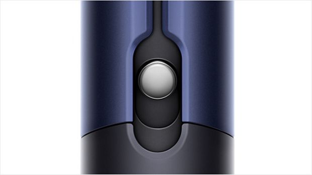 Close-up of the Dyson Airstrait lock feature.
