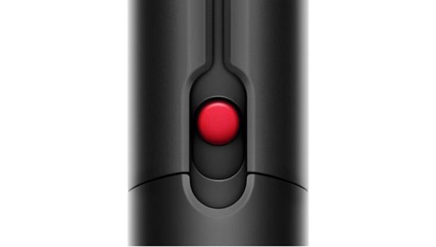 Close-up of the Dyson Airstrait lock feature.