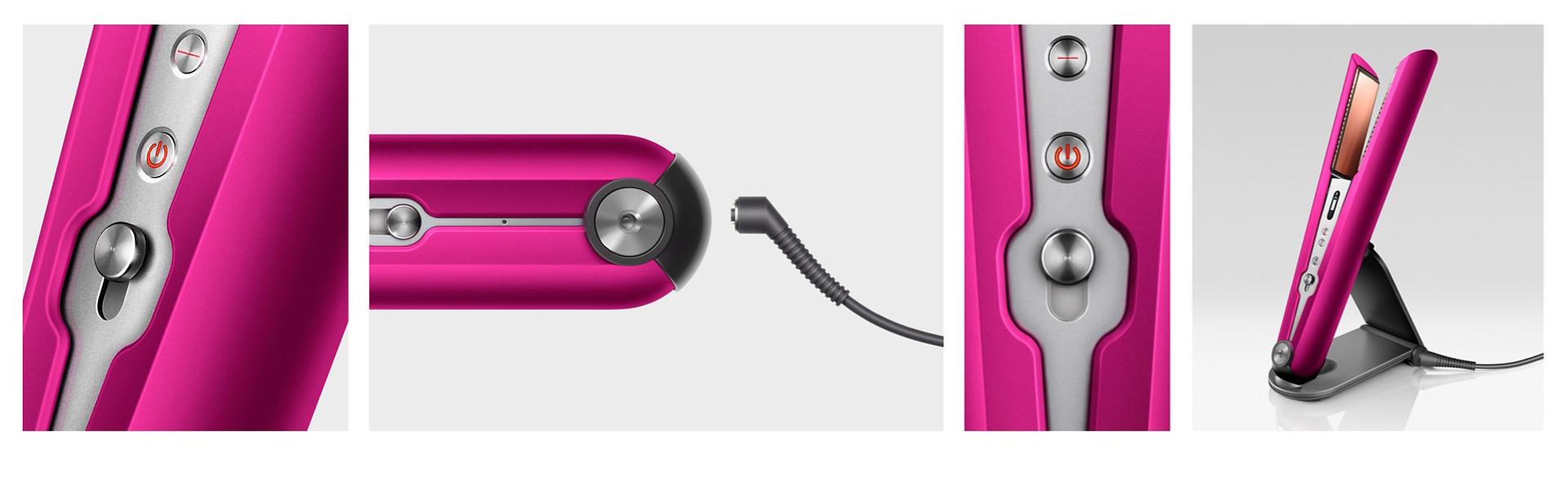 Alaciadora Dyson Corrale color Fuchsia y níquel brillante