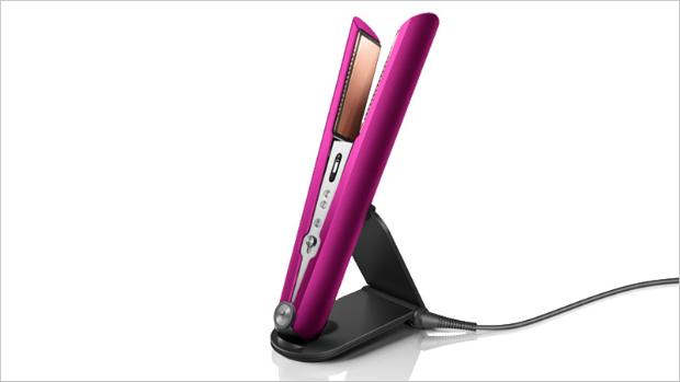 Straightener placed in the charging dock