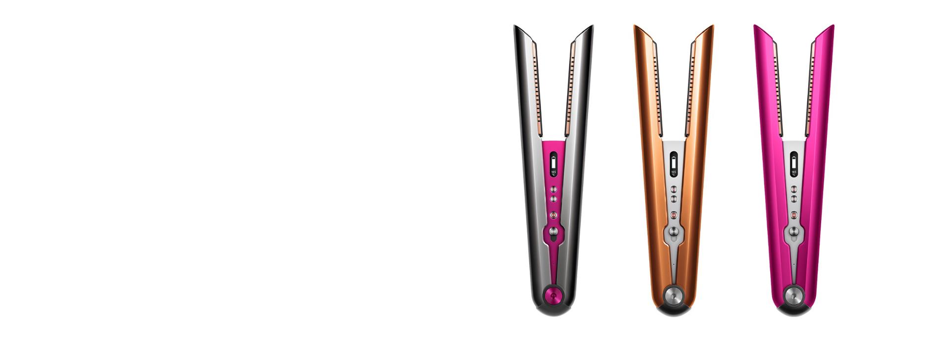 The new Dyson Corrale straightener colour range