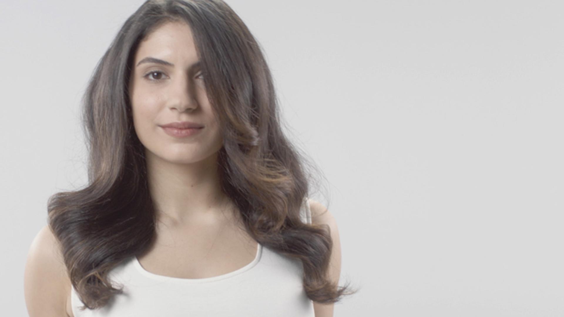 Model wearing a soft wave style