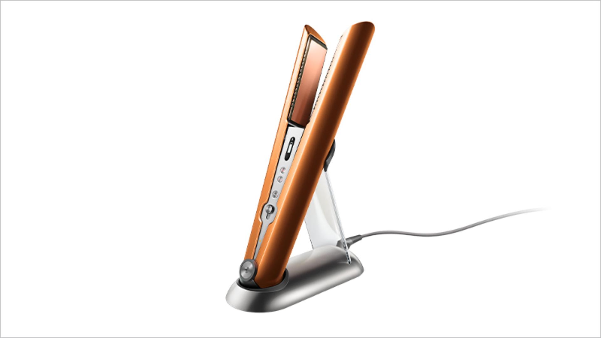 Straightener placed in the charging dock