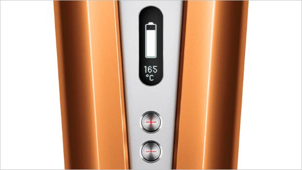 Close up of the OLED screen