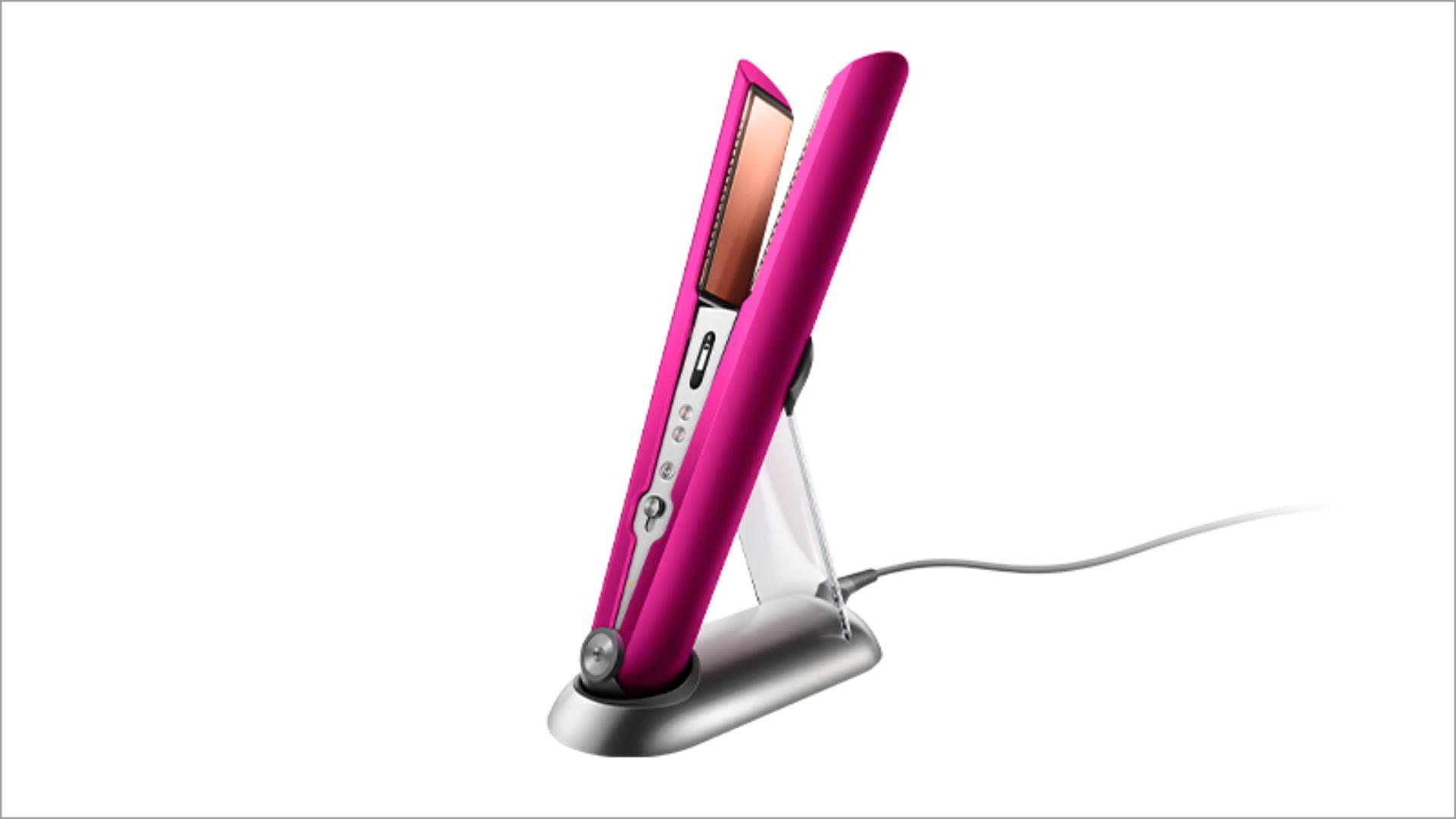 Straightener placed in the charging dock