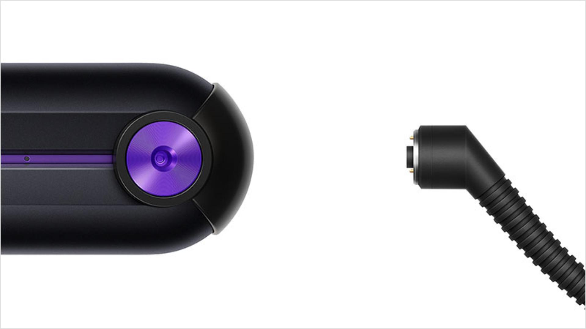 Close up of the charging socket on the Dyson Corrale hair straightener