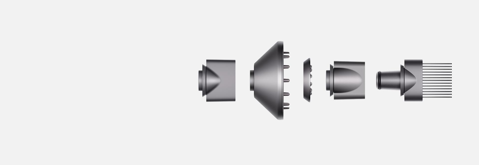 Range of Dyson Supersonic™ hair dryer attachments