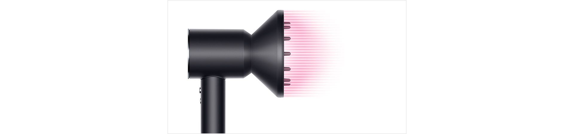 Dyson Supersonic™ hair dryer Black/Nickel with re-engineered Diffuser attached