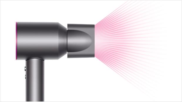 Dyson Supersonic™ hair dryer Iron/Fuchsia with Gentle air attachment