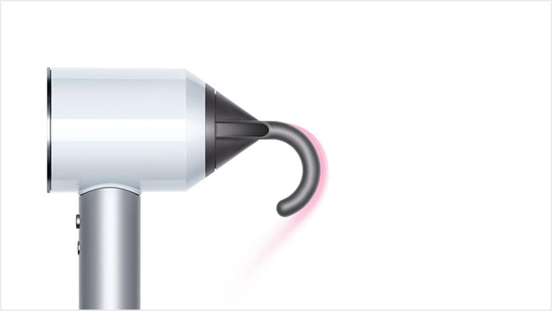 Dyson Supersonic™ hair dryer White/Silver with New Flyaway attached