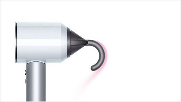 Dyson Supersonic™ hair dryer White/Silver with New Flyaway attached