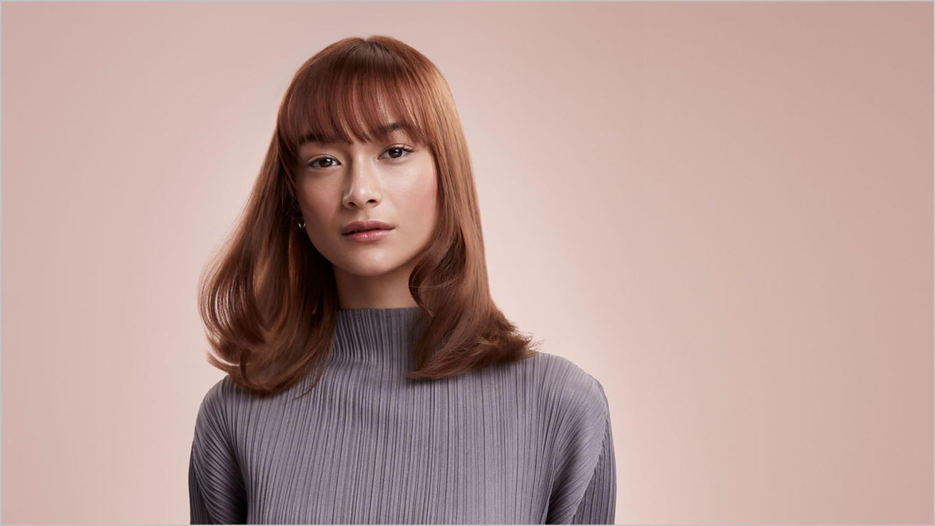 Model with blow-dried hair