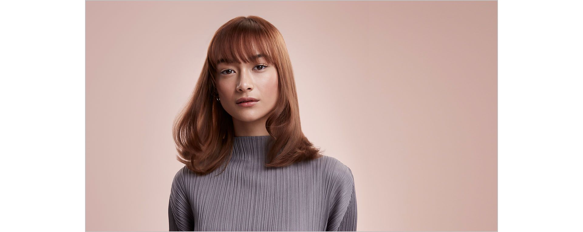 Model with blow-dried hair