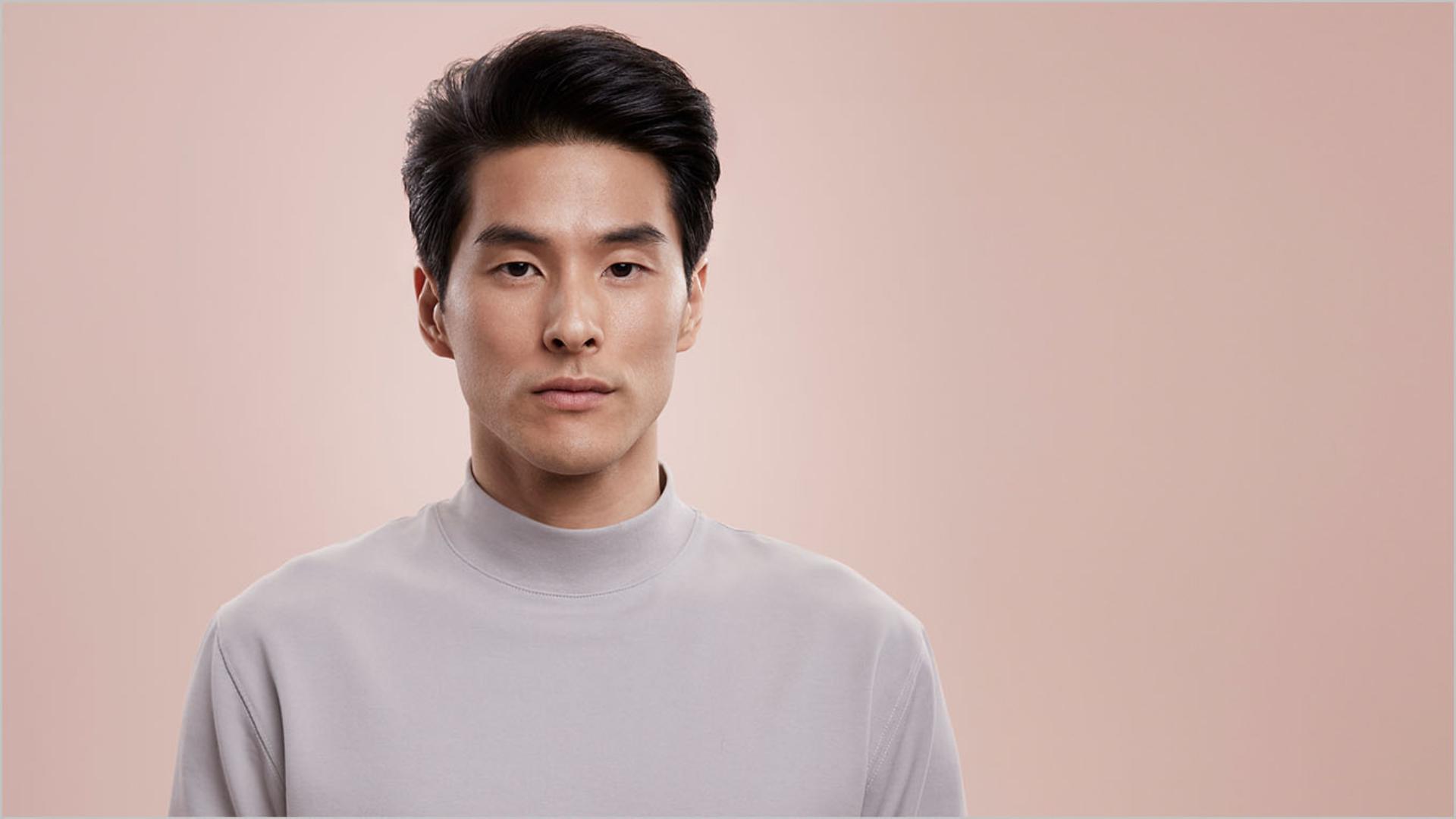 Male model with a textured style from the Dyson Supersonic