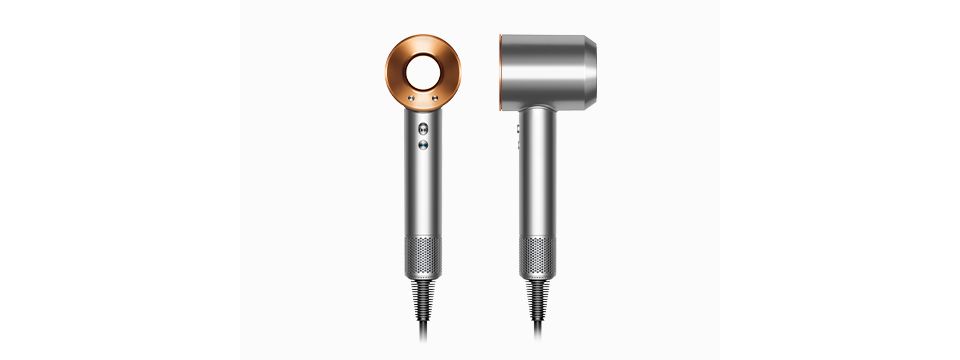  Dyson supersonic hair dryer side and front views