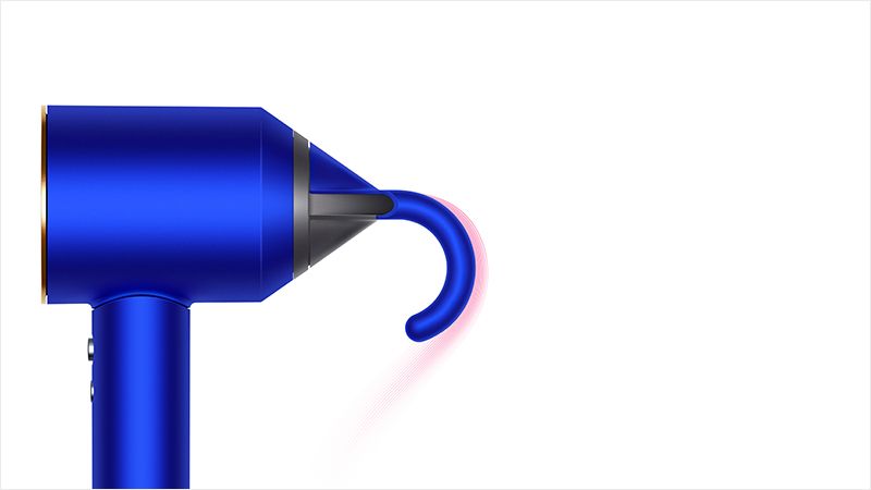 Dyson Supersonic hair dryer Blue Gold Leather case