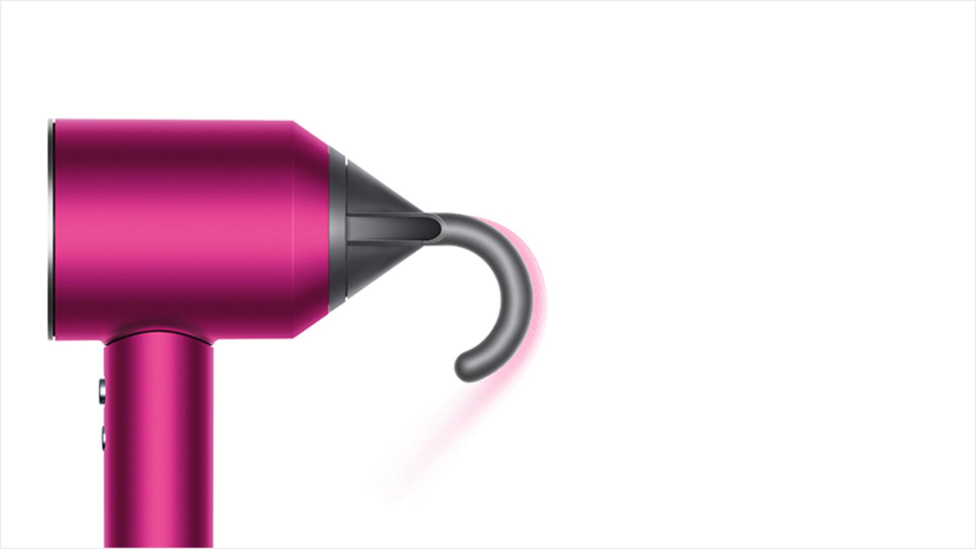 Dyson Supersonic™ hair dryer Iron/Fuchsia with New Flyaway attached