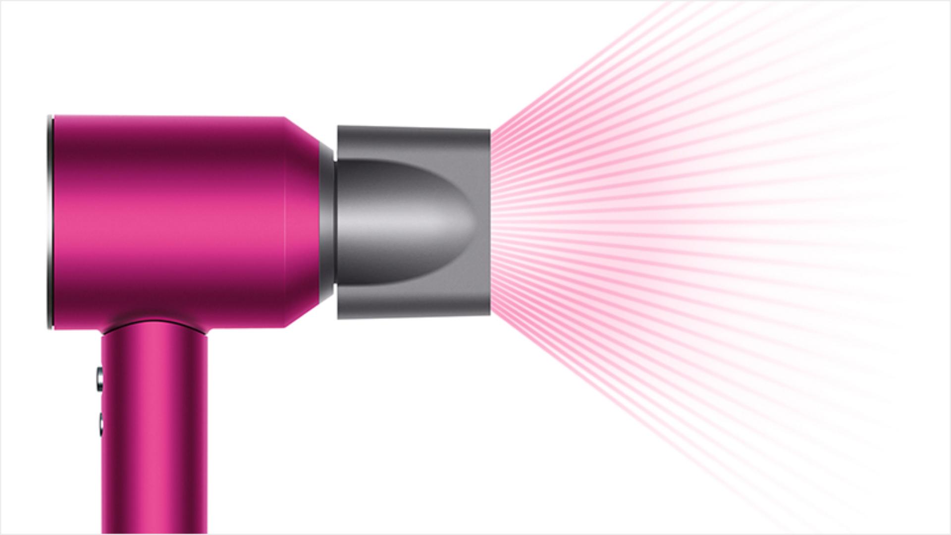 Dyson Supersonic™ hair dryer Iron/Fuchsia with Smoothing nozzle