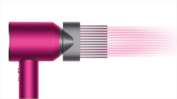 Dyson Supersonic™ hair dryer Iron/Fuchsia with Wide tooth comb attachment