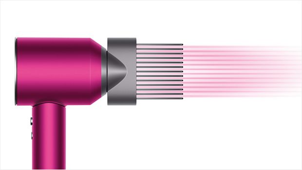 Dyson Supersonic™ hair dryer Iron/Fuchsia with Wide tooth comb attachment