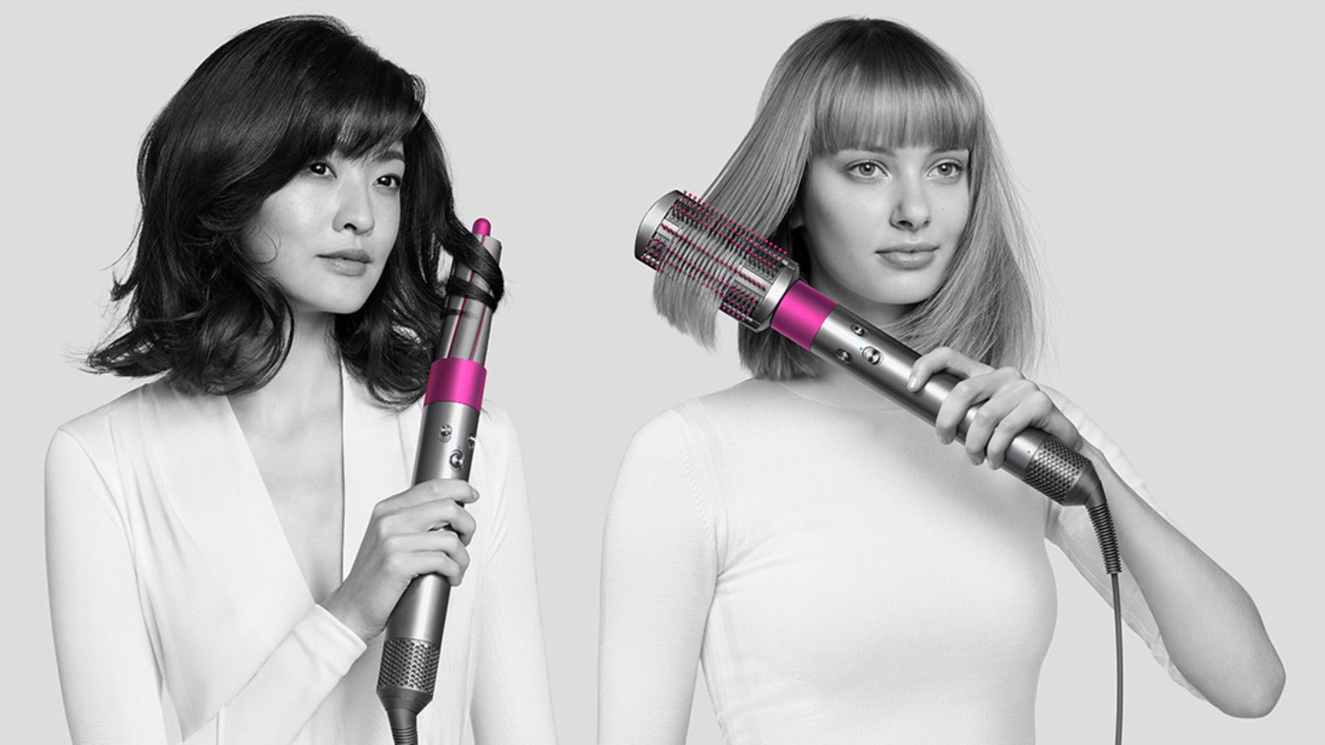 Model using Dyson Airwrap™ styler