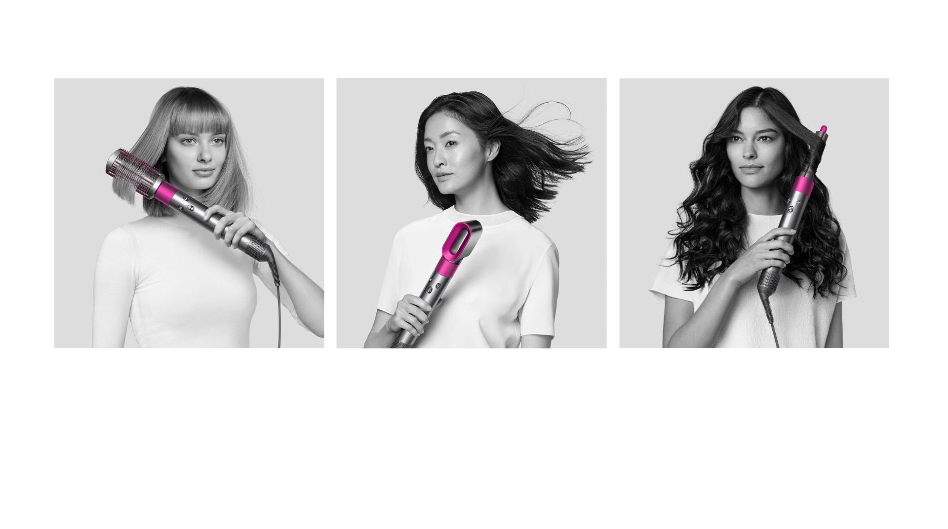 Dyson Airwrap barrels and brushes.